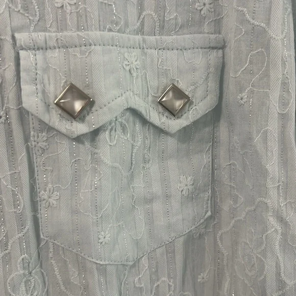 Roper White Button Down Shirt for Women - Picture 3 of 3